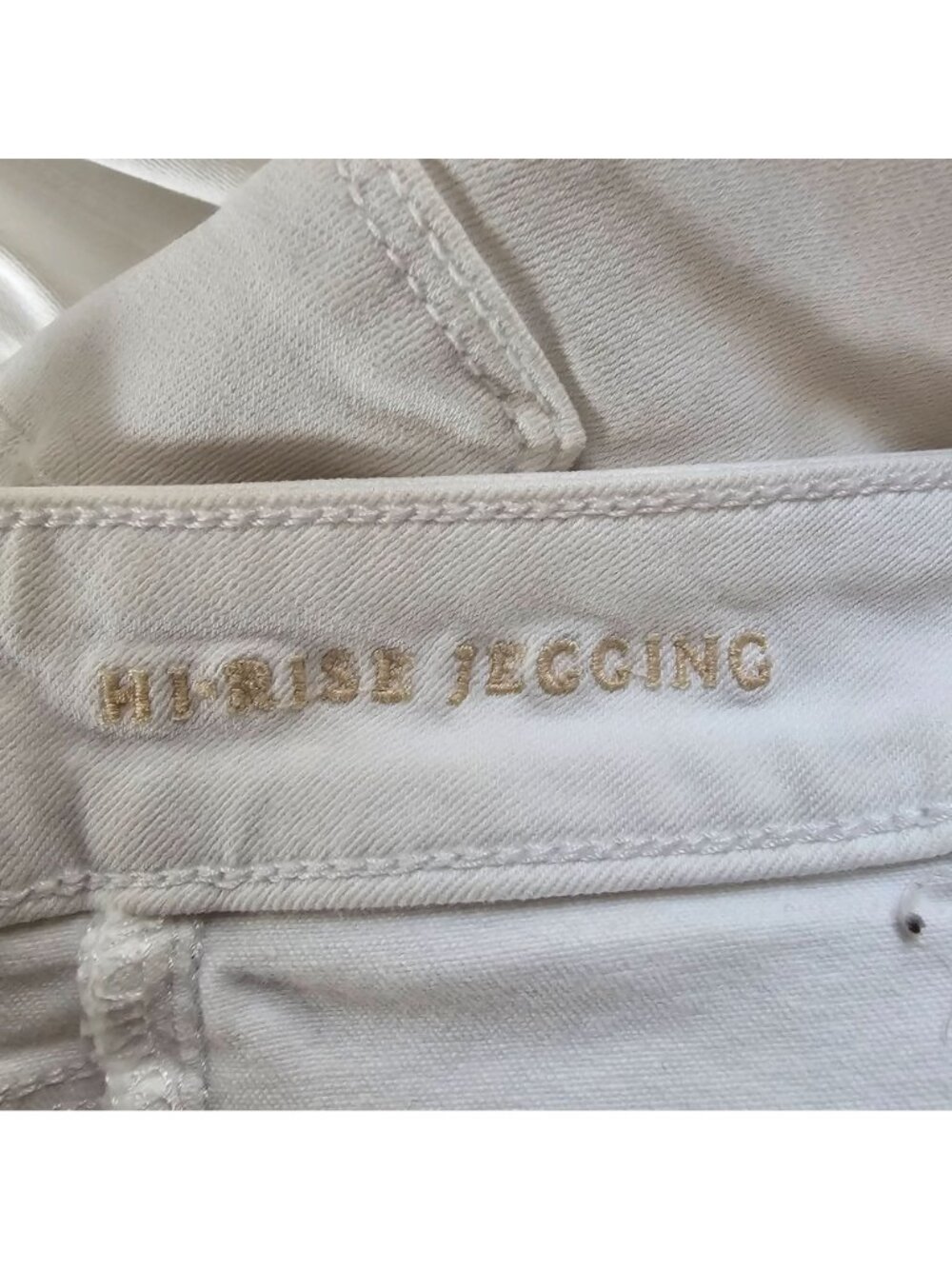 American Eagle Jeans Womens 0 25x27 White High Rise Jegging Denim Distressed - Picture 6 of 9